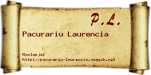 Pacurariu Laurencia névjegykártya